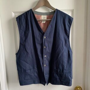 Vintage Gap Fully lined Linen/Cotton Blend Vest